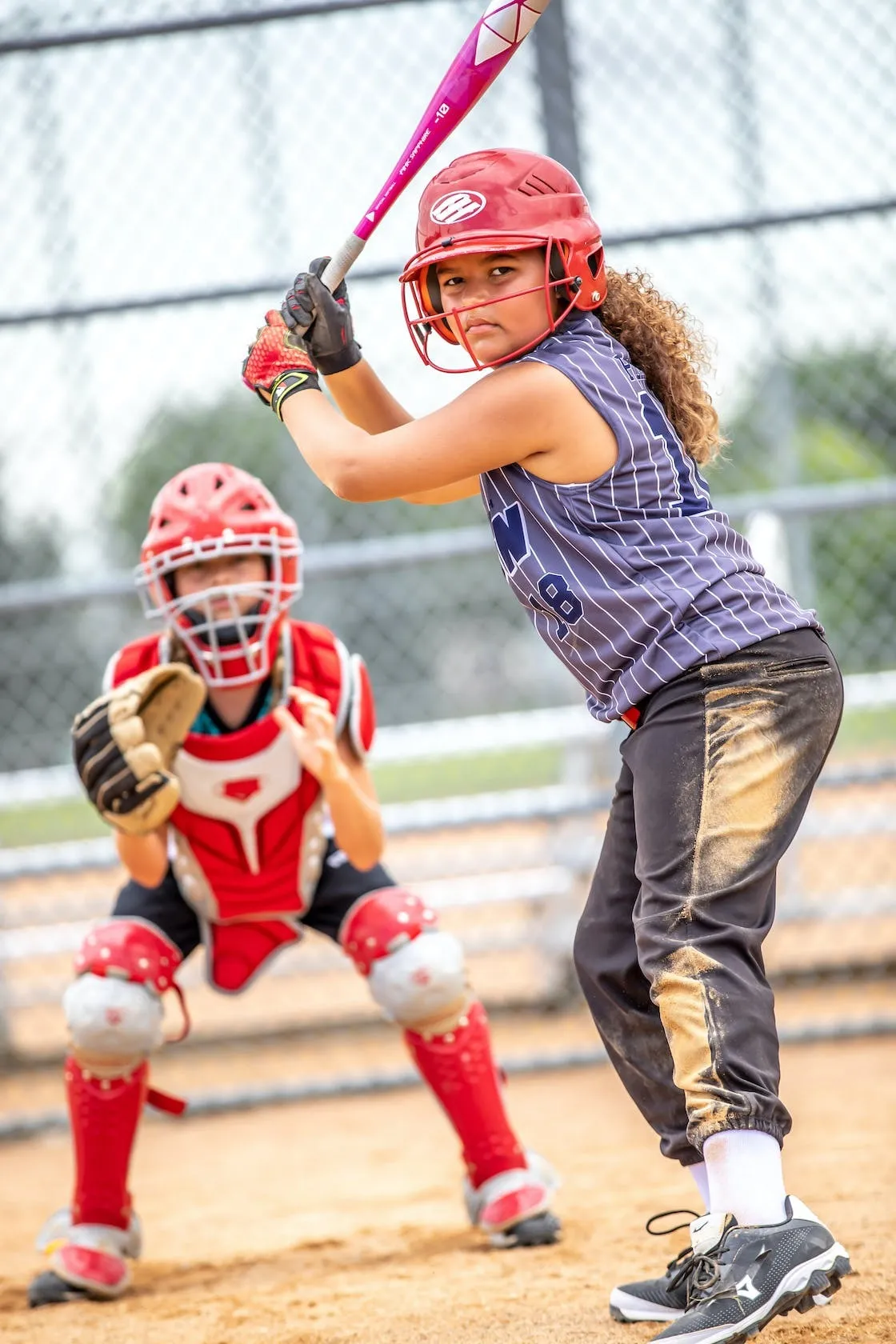 Image of young softball player